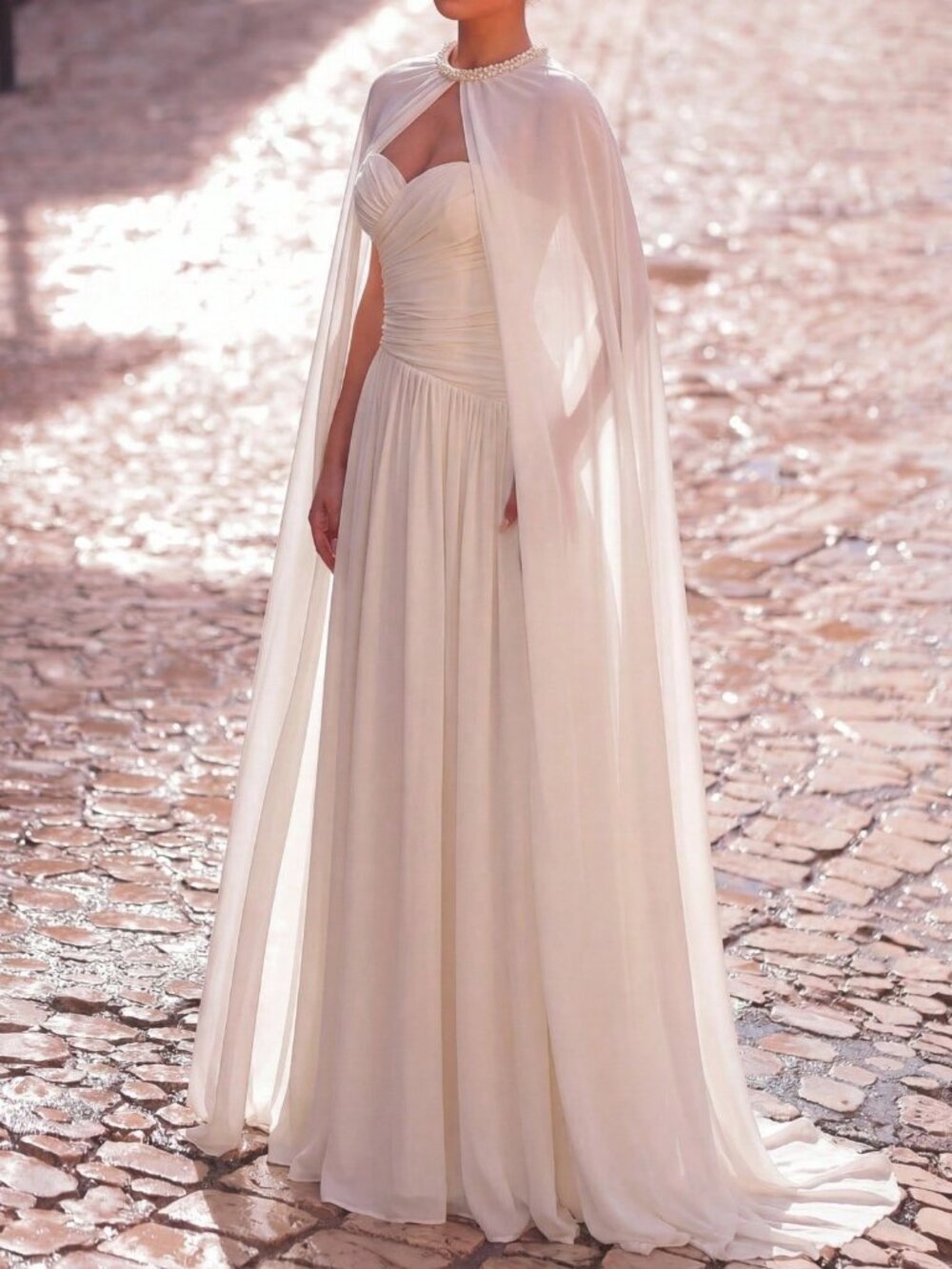 Chiffon Halter Women's Ruched Detail Party Wedding A-Line Dress